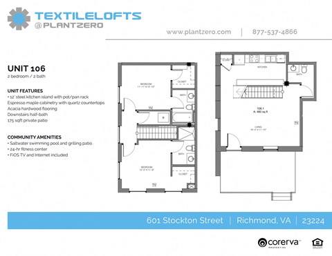 a floor plan of two different floor plans of a house